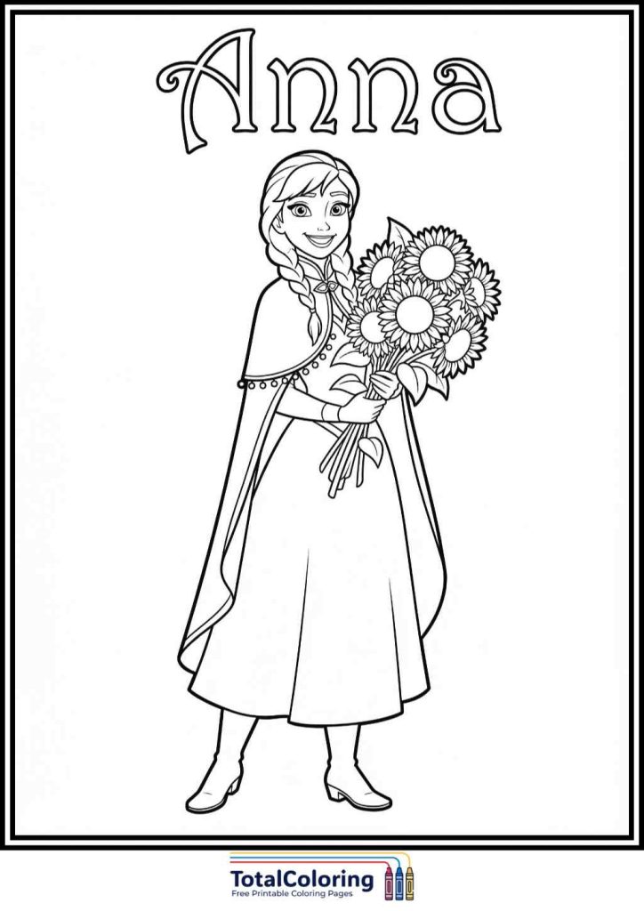 Anna coloring page