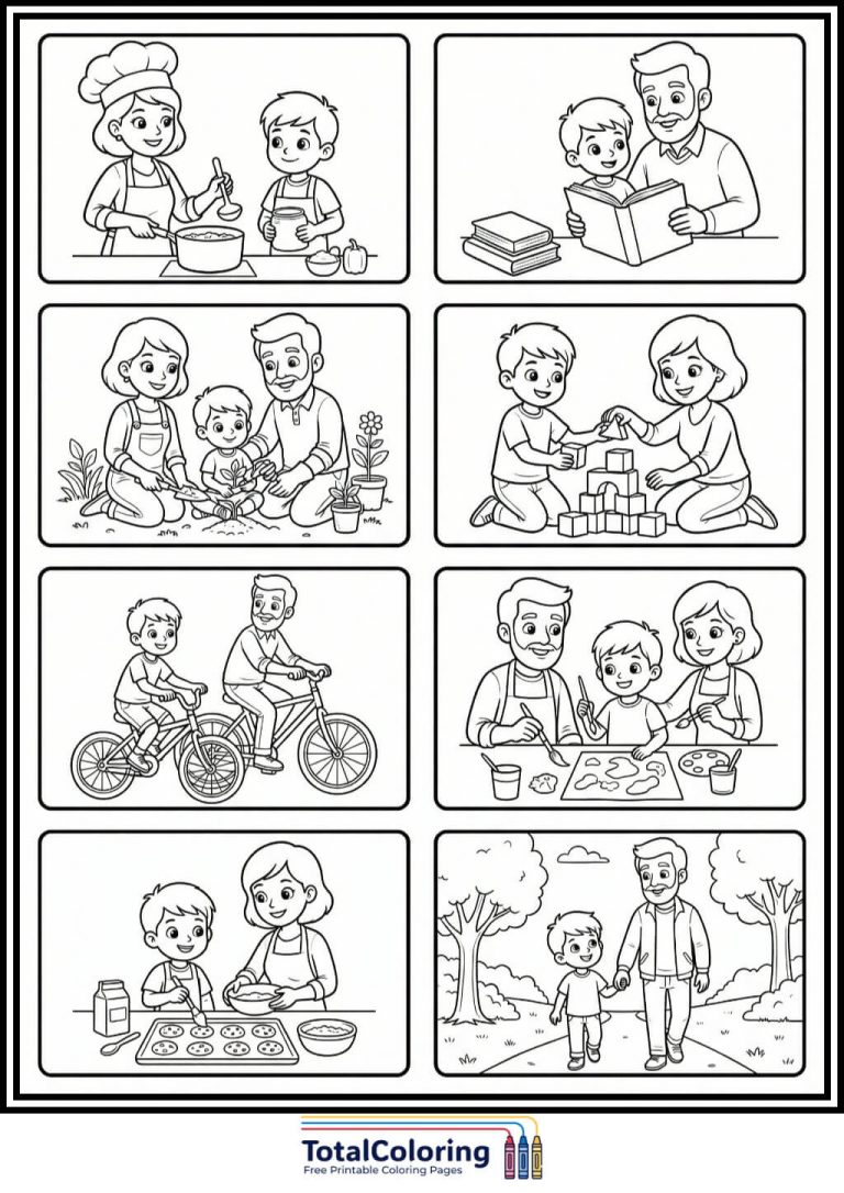 Family coloring pages (Free printable PDF) - TotalColoring.com
