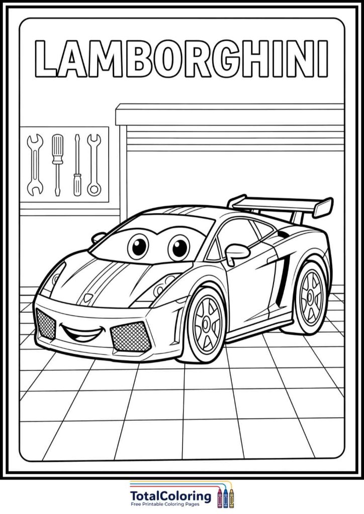 Lamborghini coloring page