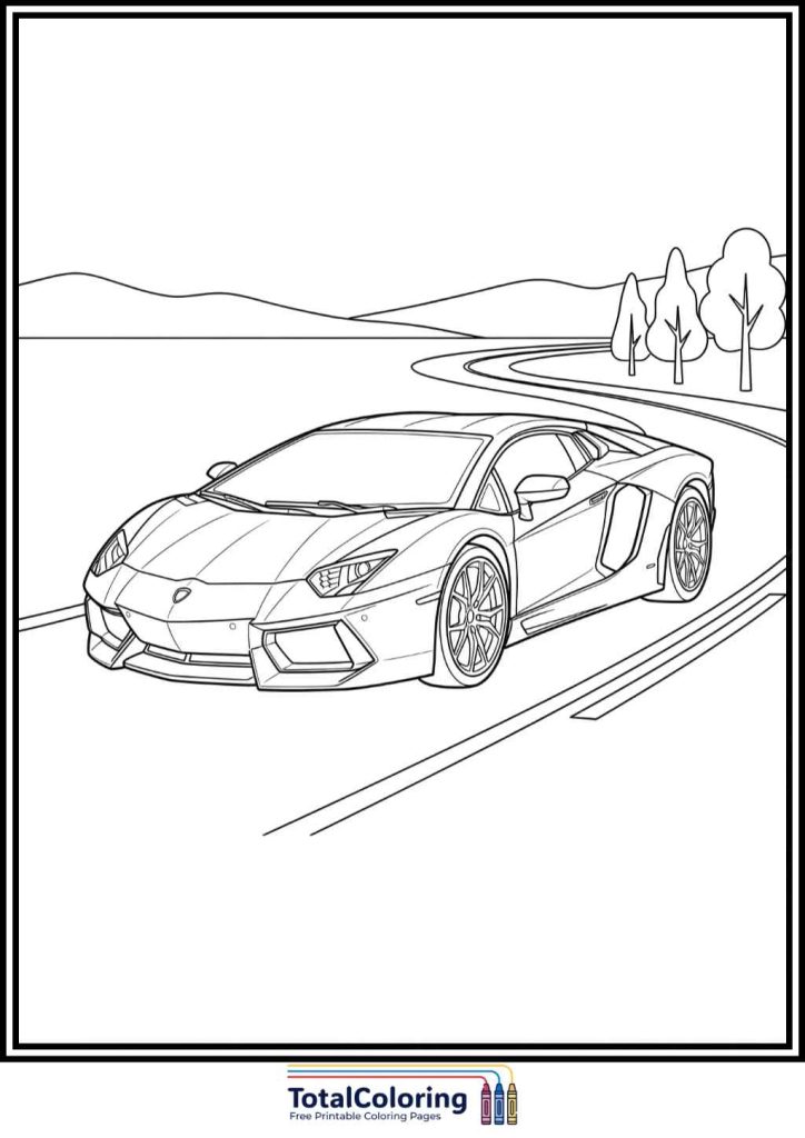 Lamborghini coloring page