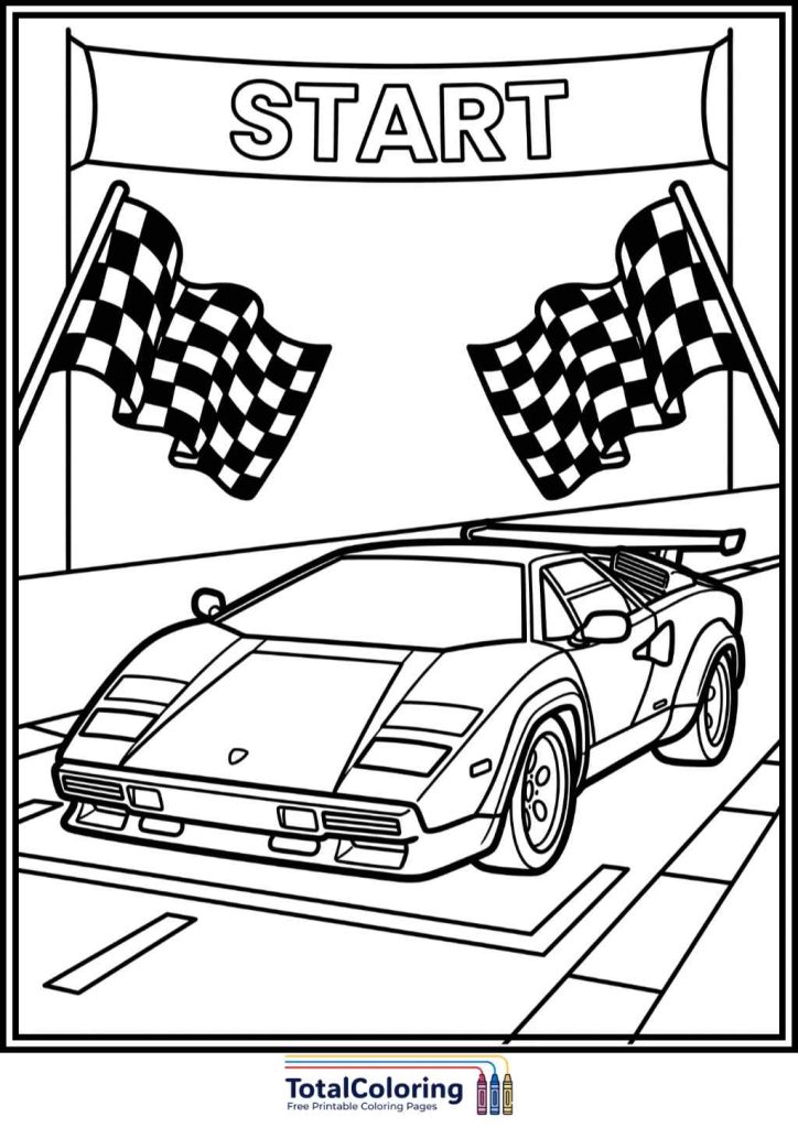 Lamborghini coloring page
