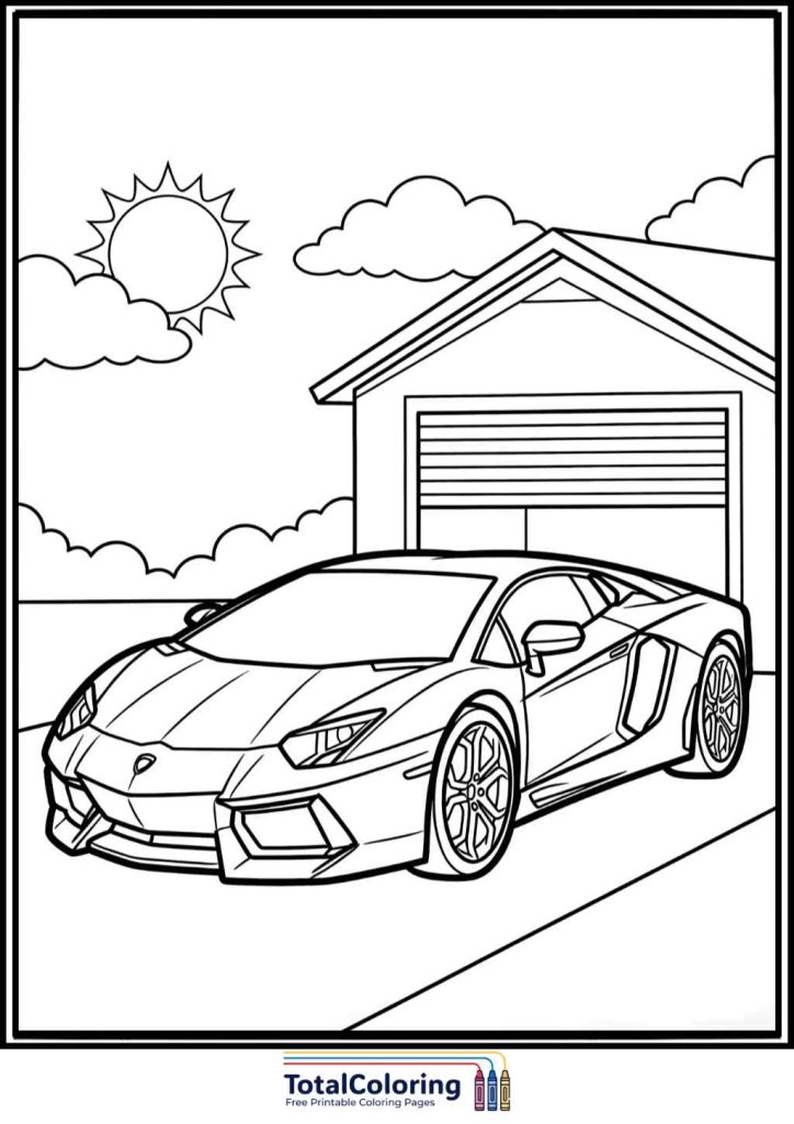 Lamborghini coloring page