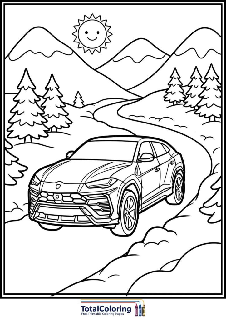 Lamborghini coloring page