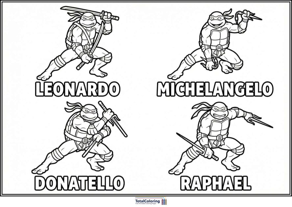 Ninja Turtles Coloring page
