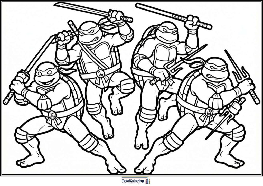 Ninja Turtles Coloring page