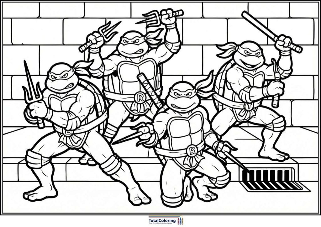 Ninja Turtles Coloring page