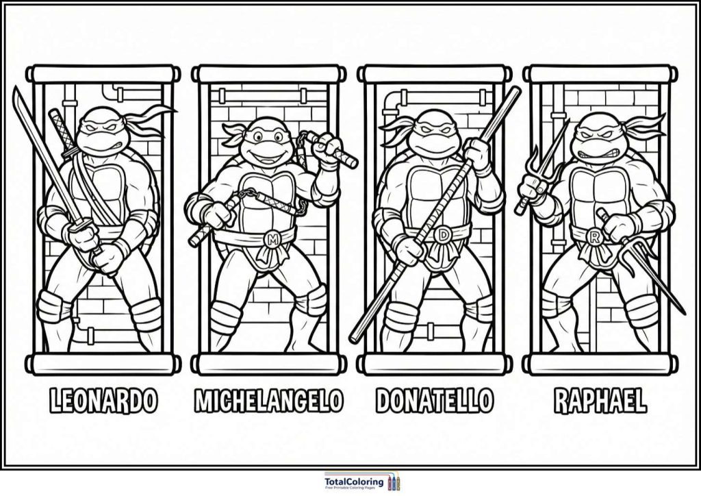 Ninja Turtles Coloring page