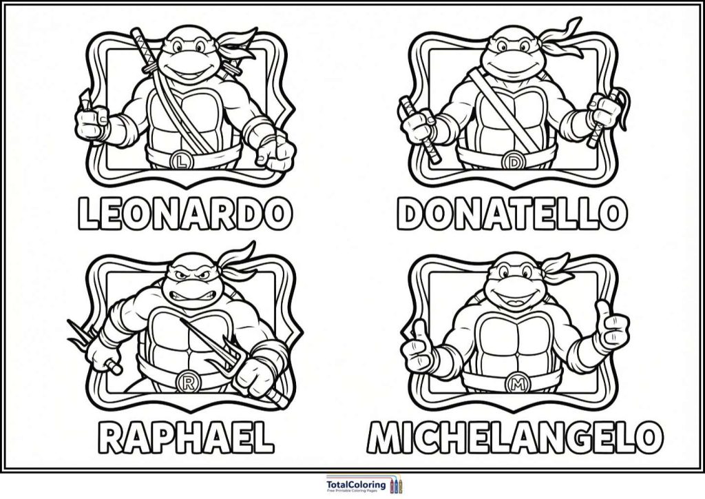 Ninja Turtles Coloring page