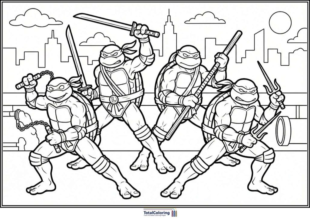 Ninja Turtles Coloring page