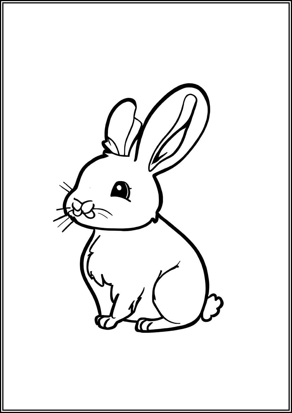A Cute Rabbit Coloring