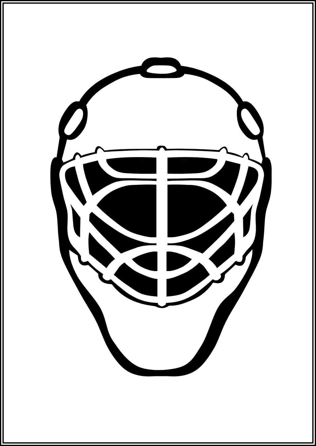 A Hockey Helmet Coloring