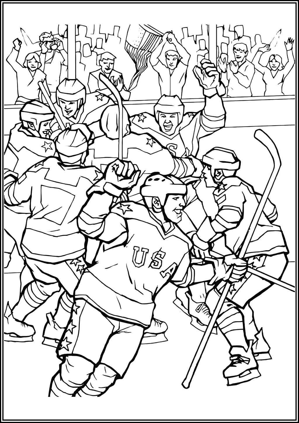 A Hockey Match Coloring