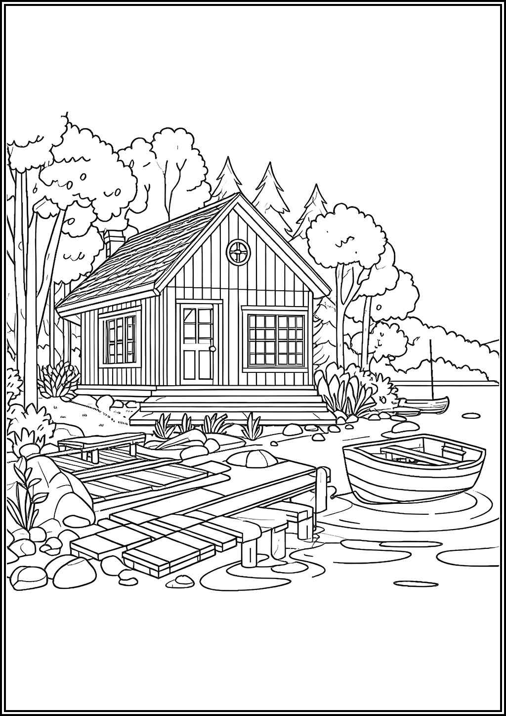 A Lake House Coloring