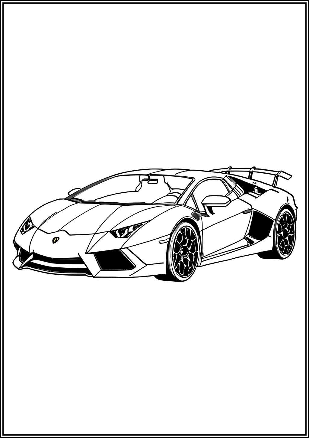 A Lamborghini Car Coloring