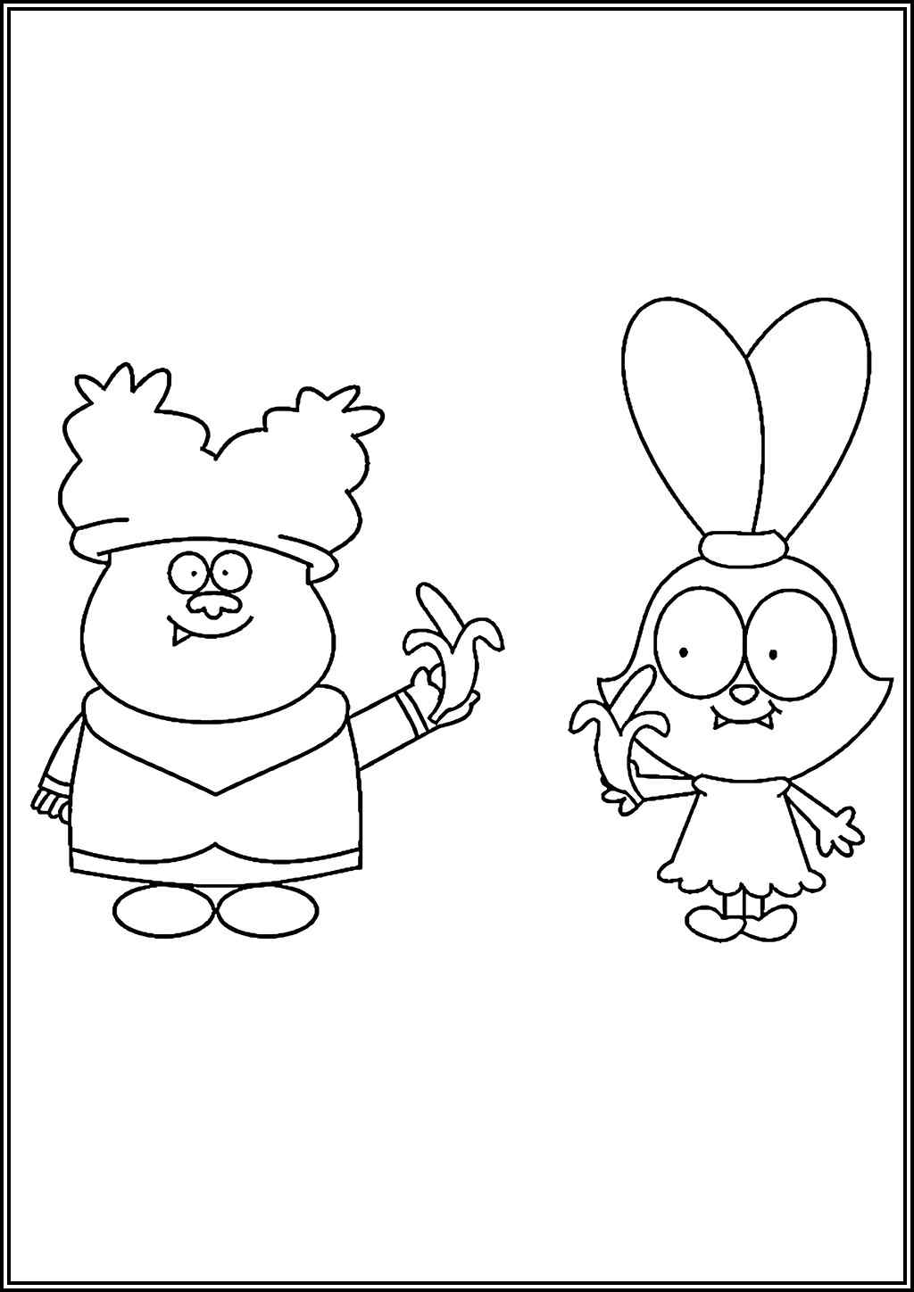 Adorable Chowder And Panini Coloring