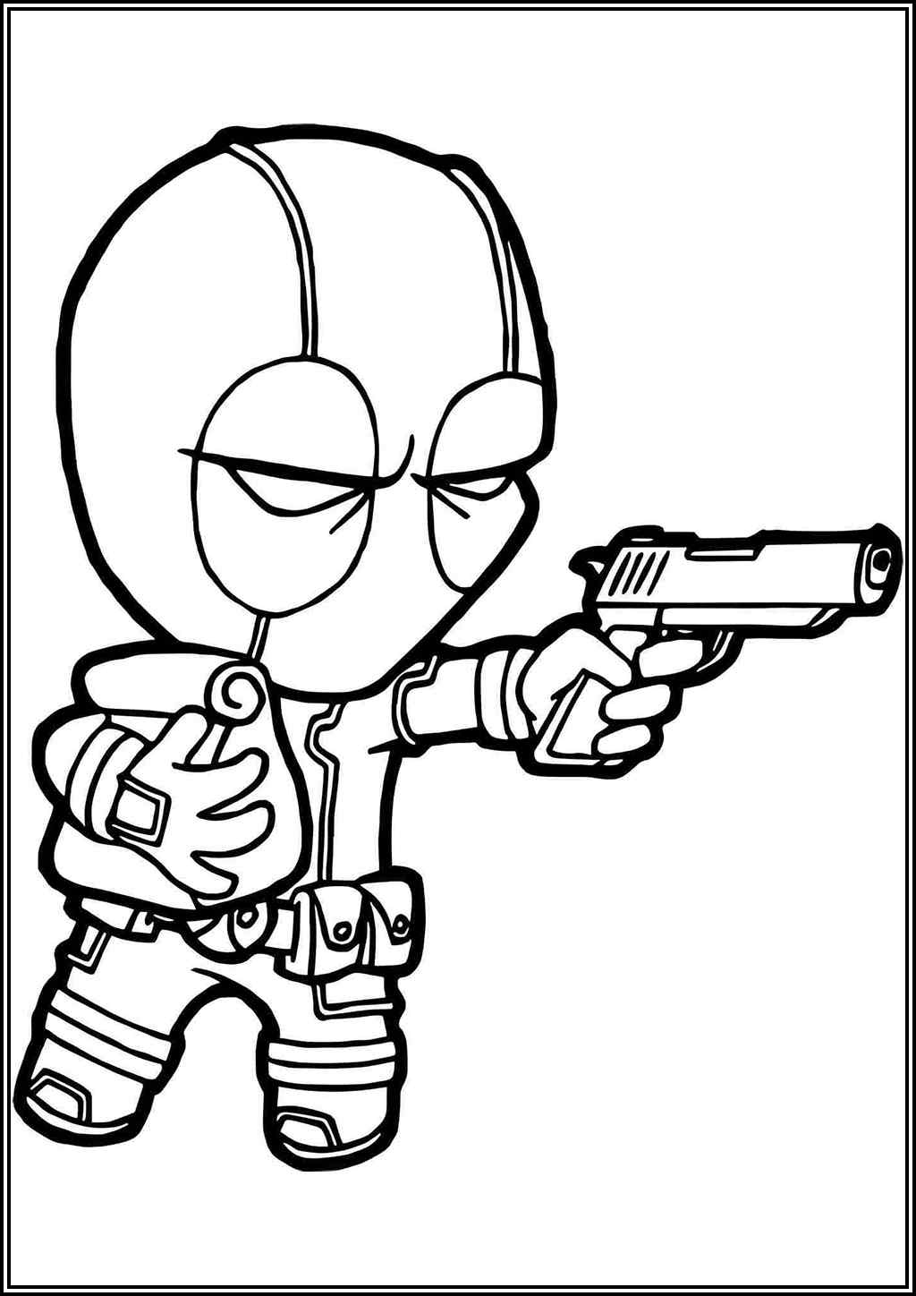 Adorable Deadpool Coloring