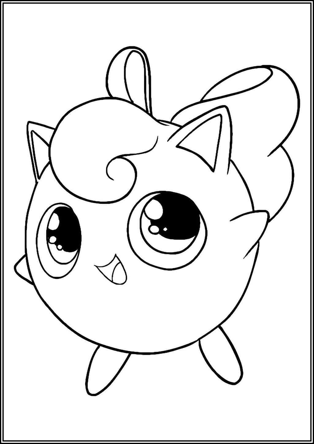 Adorable Pokemon Jigglypuff Coloring
