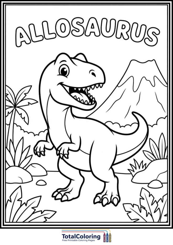 allosaurus coloring page