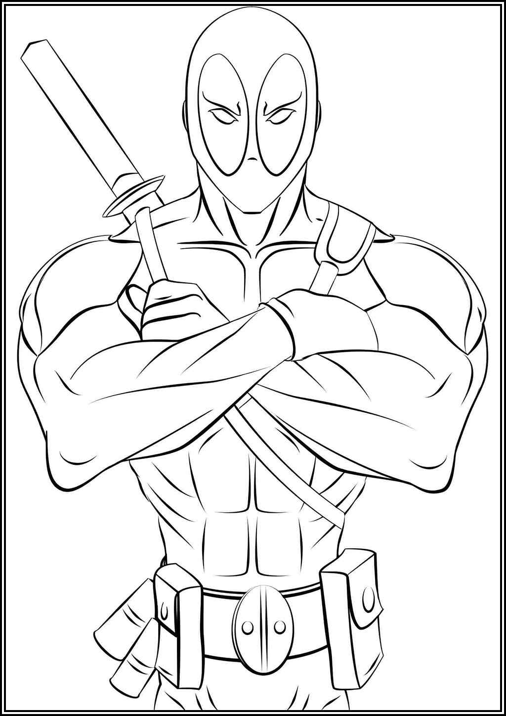 Angry Deadpool Coloring