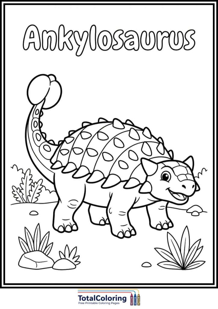 ankylosaurus coloring page