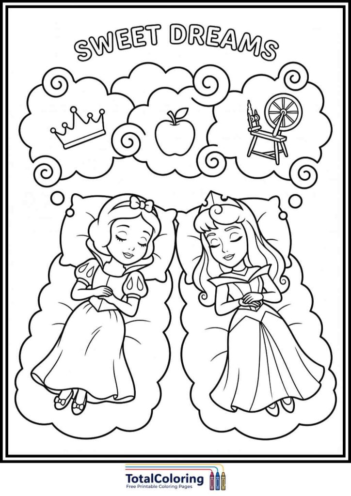 aurora snow white coloring page