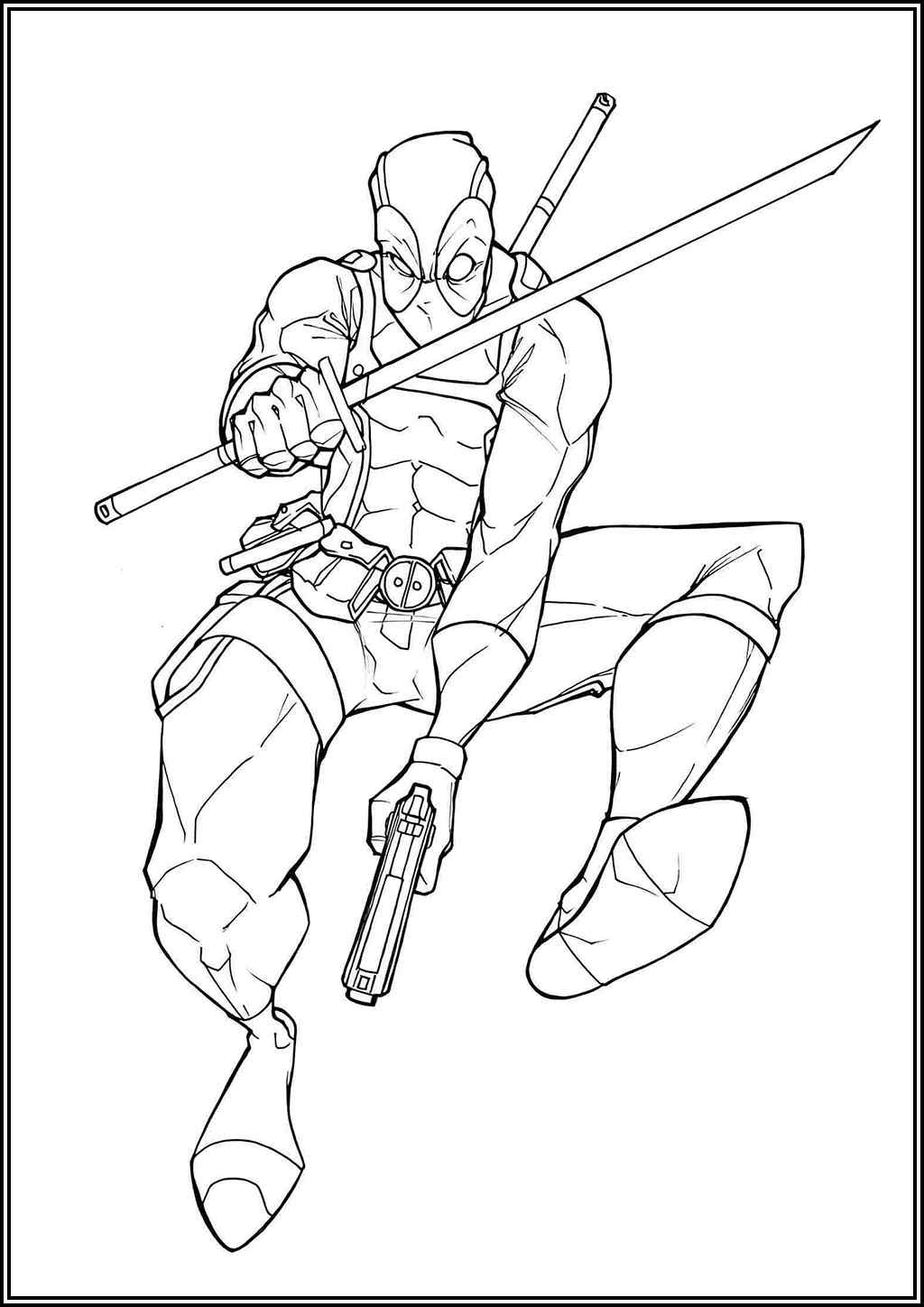 Awesome Deadpool Coloring