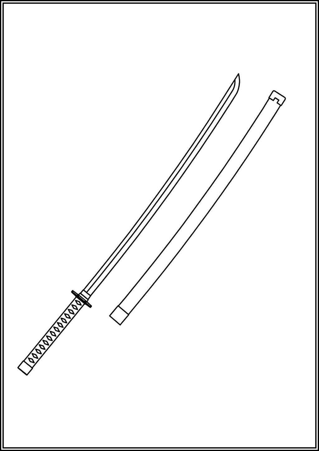Awesome Katana Coloring