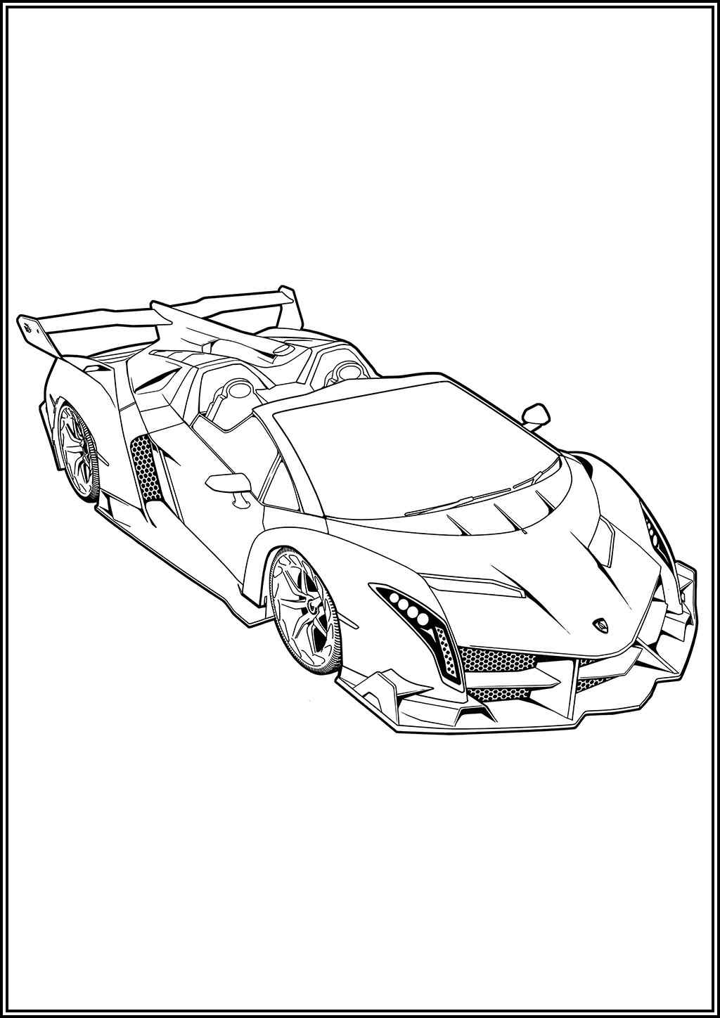 Awesome Lamborghini Car Coloring