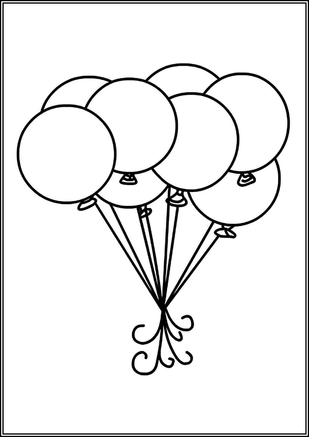Balloons For Toddler Coloring