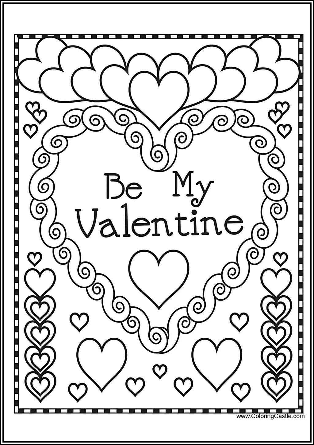 Be My Valentine Coloring