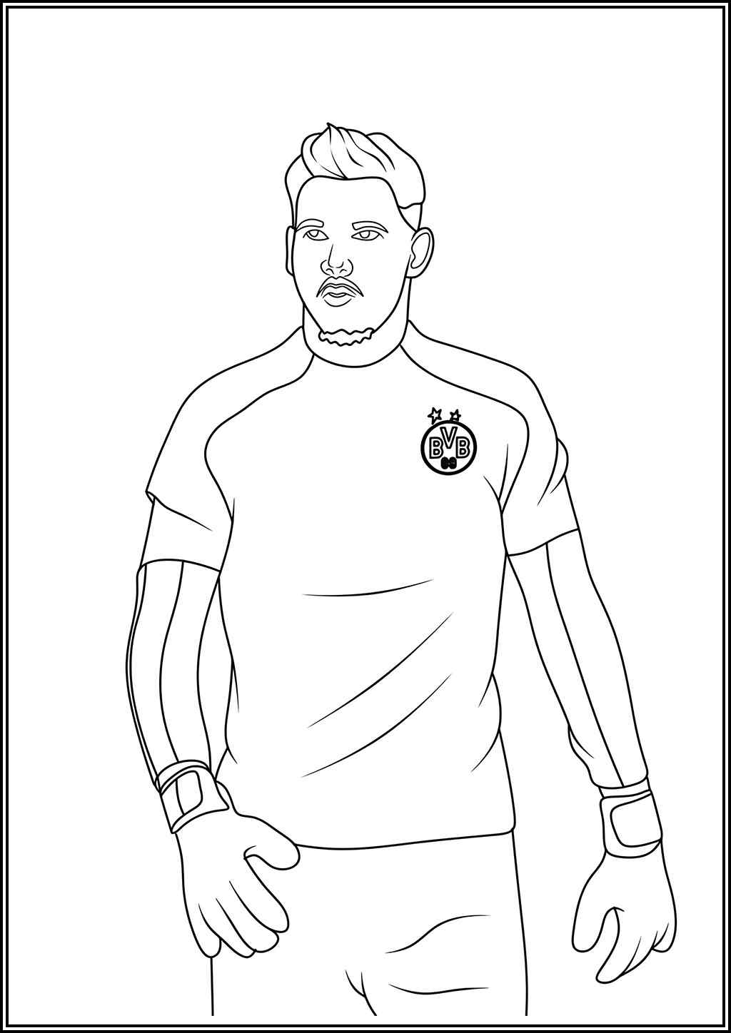 Borussia Dortmund Goalkeeper Coloring