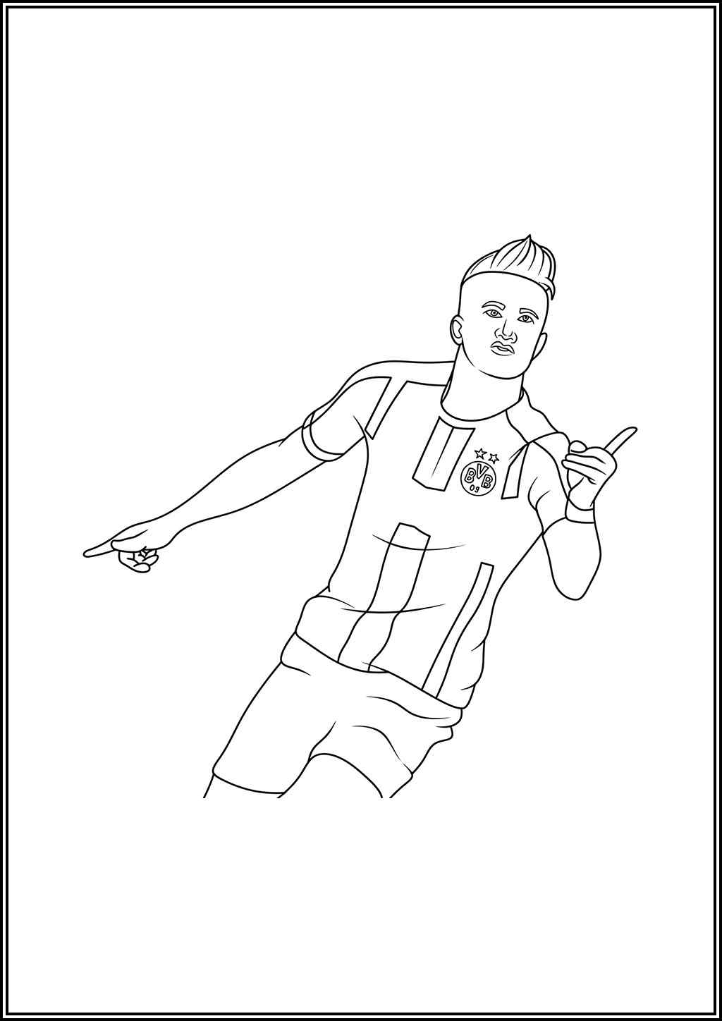 Borussia Dortmund Player Image Coloring