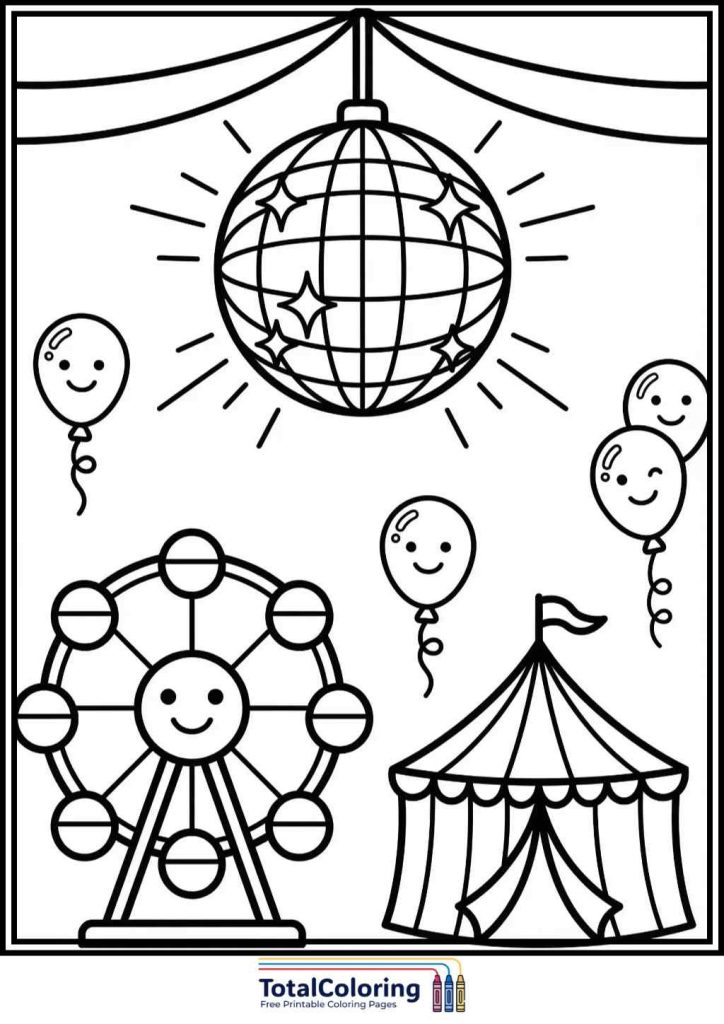 Carnival coloring pages