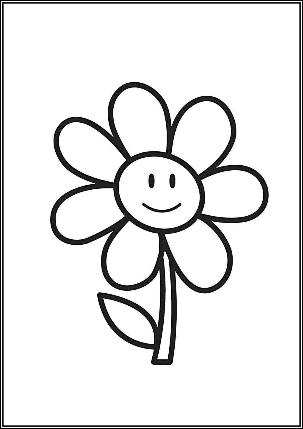 Cartoon Flower For Toddler Coloring