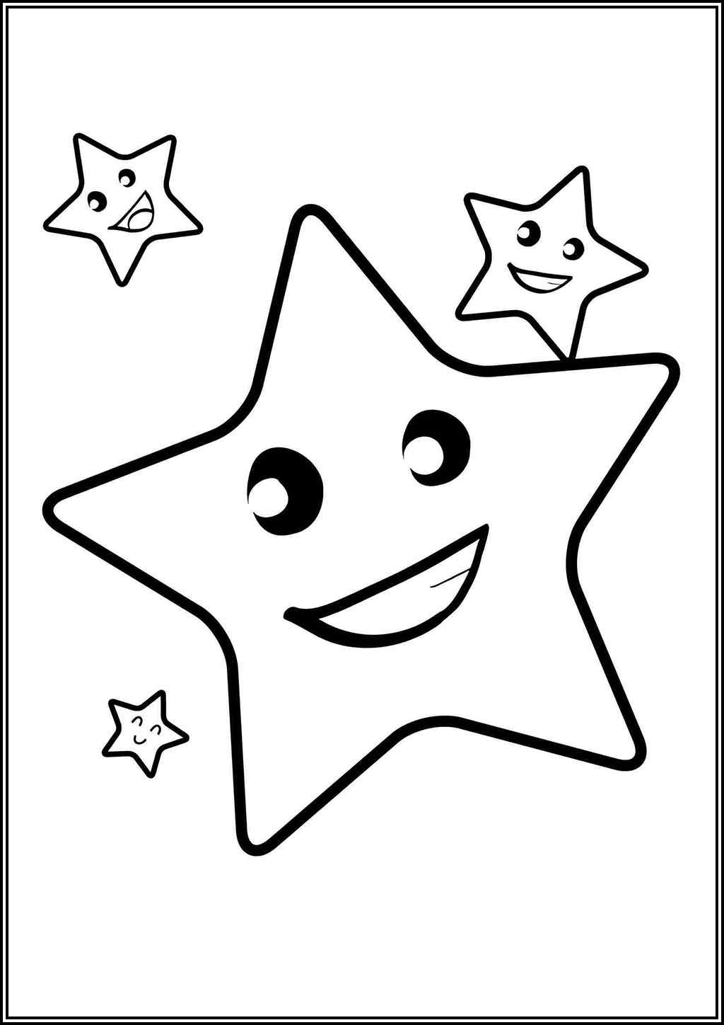 Cartoon Stars For Toddler Coloring