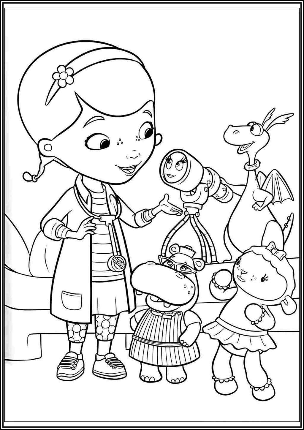Characters From Doc Mcstuffins Coloring