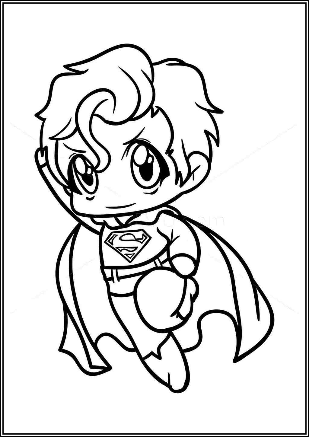 Chibi Superman Coloring