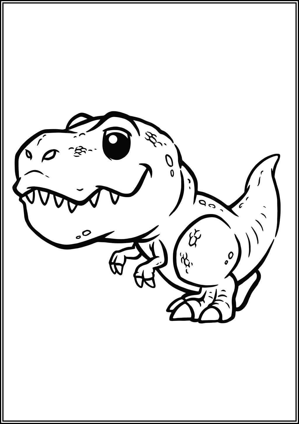 Chibi T Rex Coloring