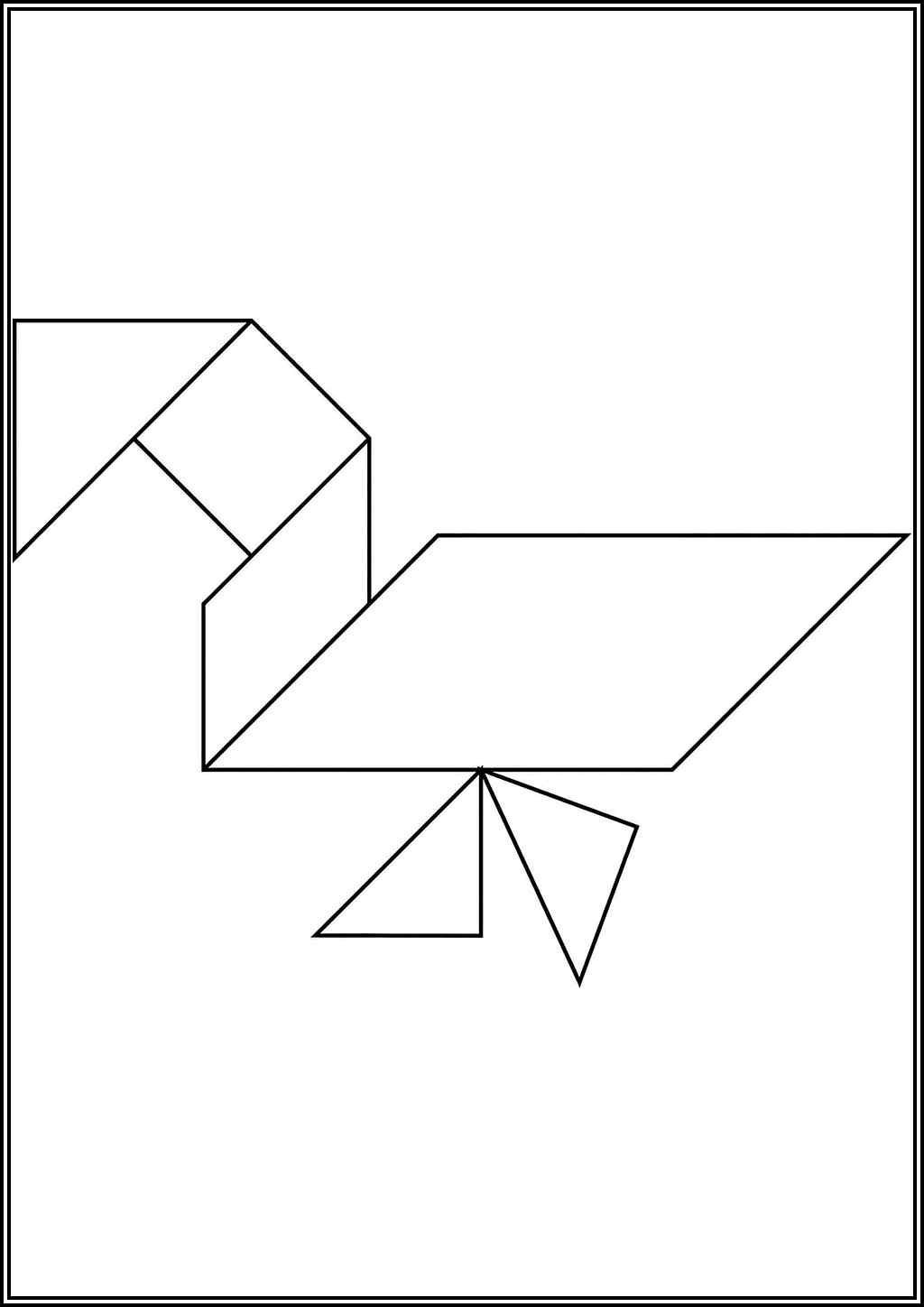 Chinese Tangram To Print Coloring