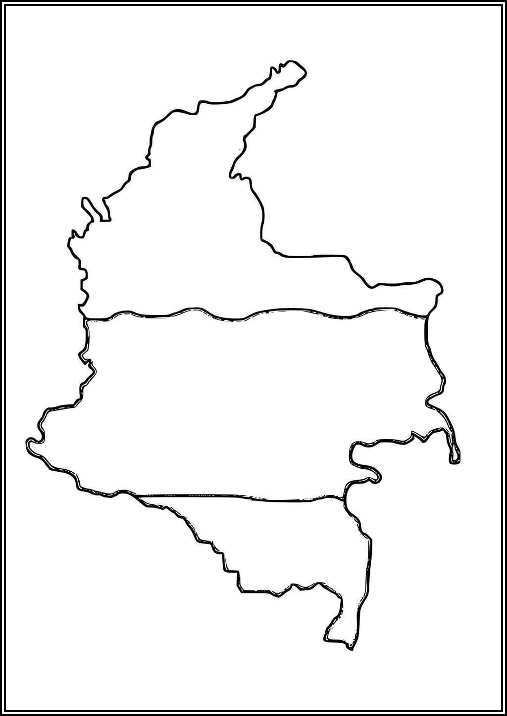 Colombia Map Image Coloring