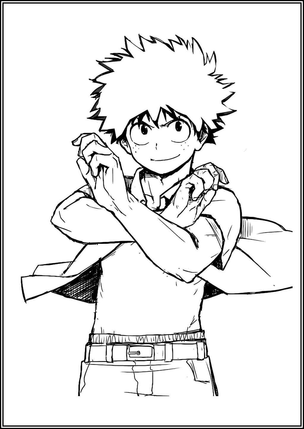 Cool Izuku Midoriya Coloring
