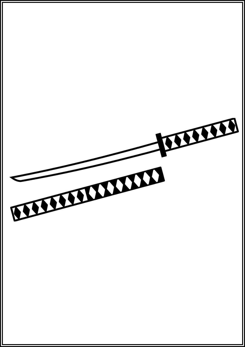 Cool Katana Coloring