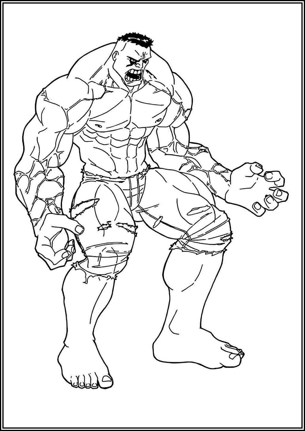 Crazy Hulk Coloring