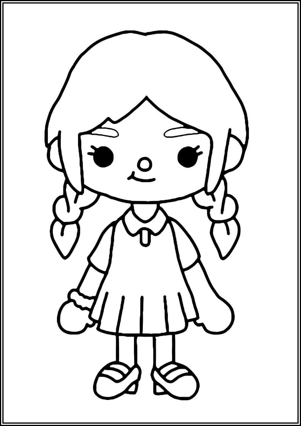 Cute Girl Toca Boca Coloring