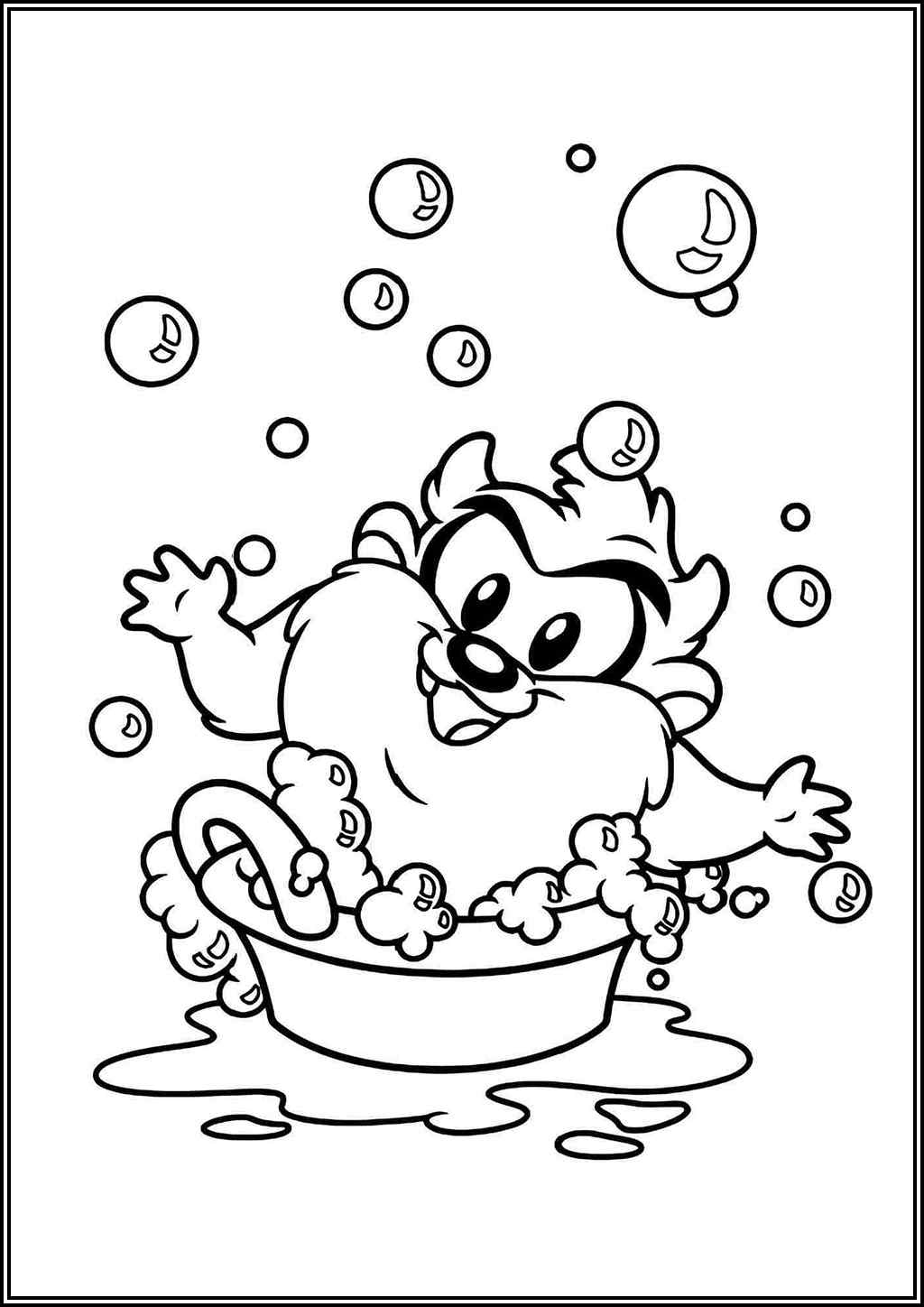 Taz coloring pages (Free printable PDF)