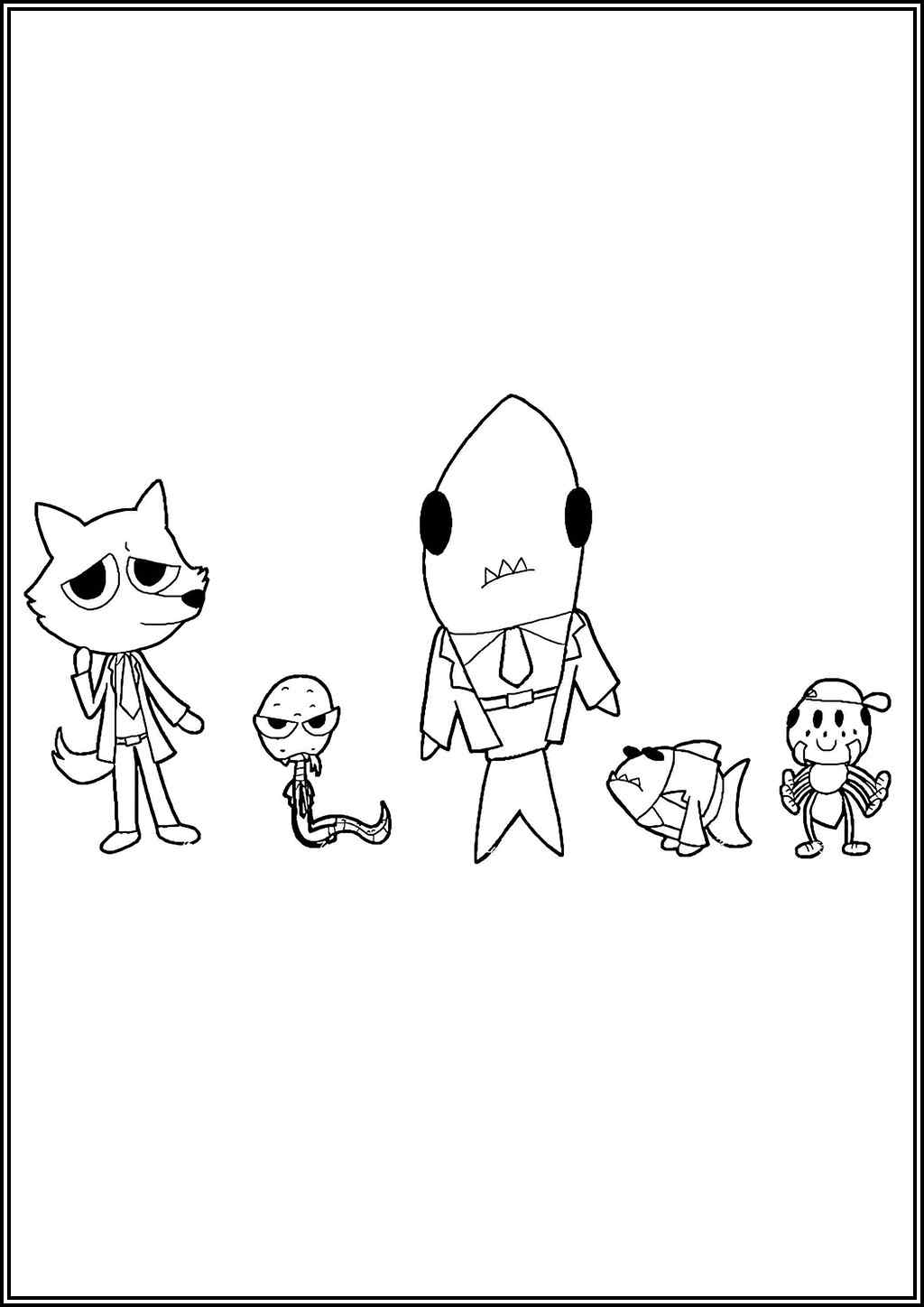 Cute The Bad Guys Coloring