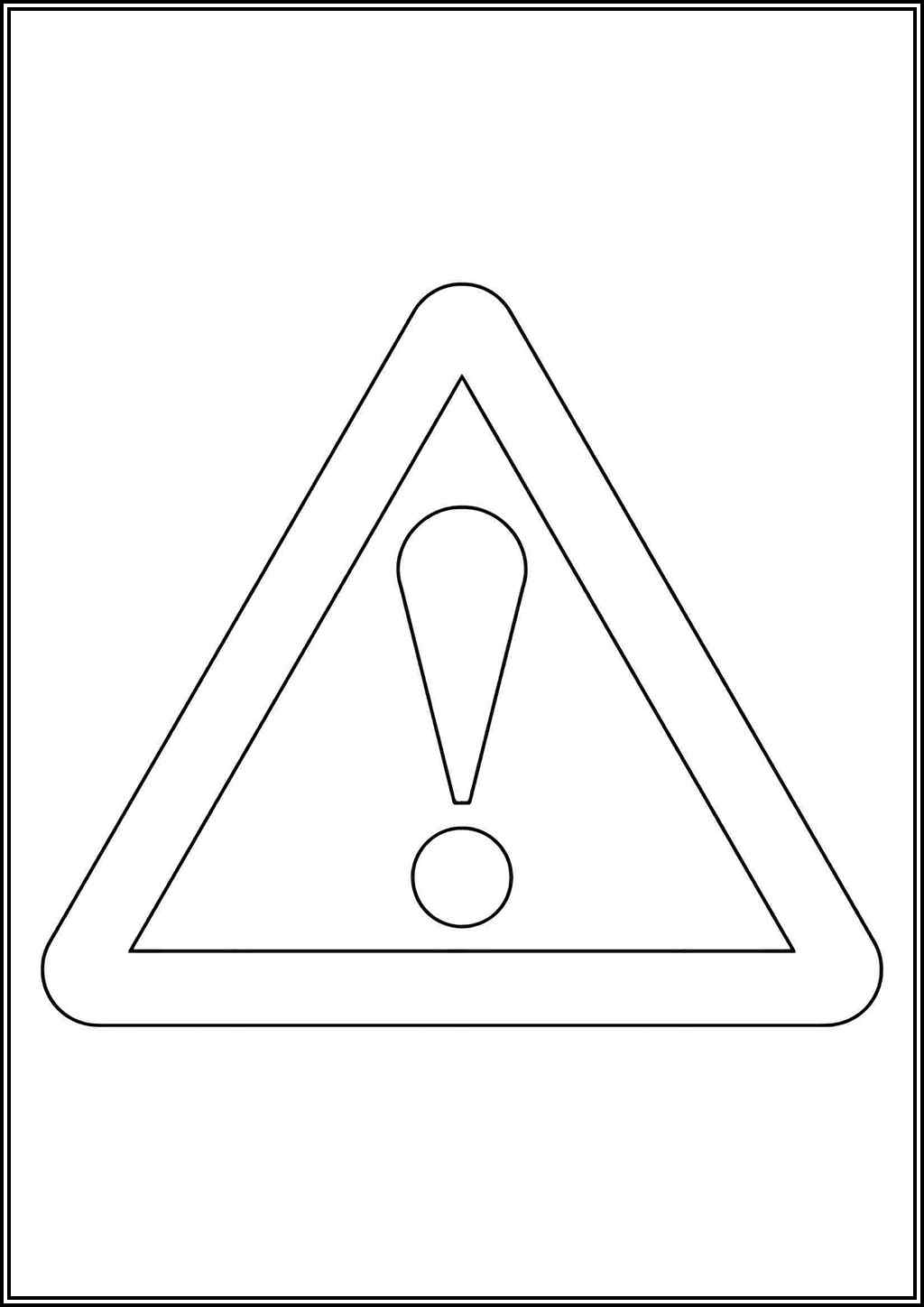 Danger Road Sign Coloring