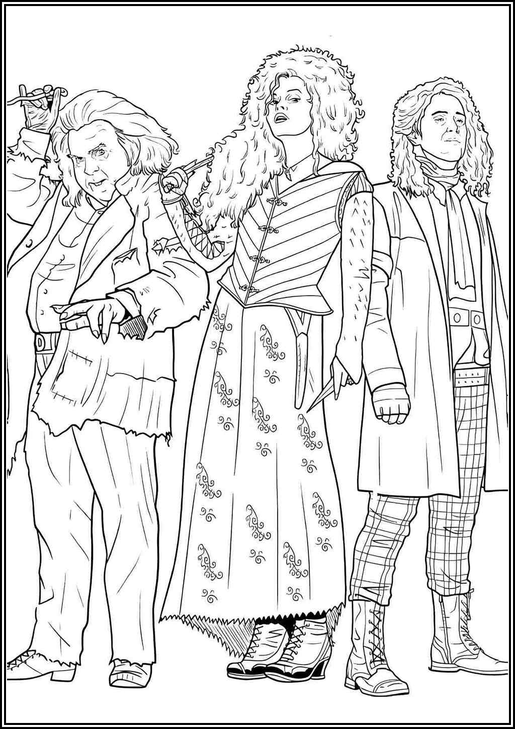 Death Eaters From Harry Potter Coloring