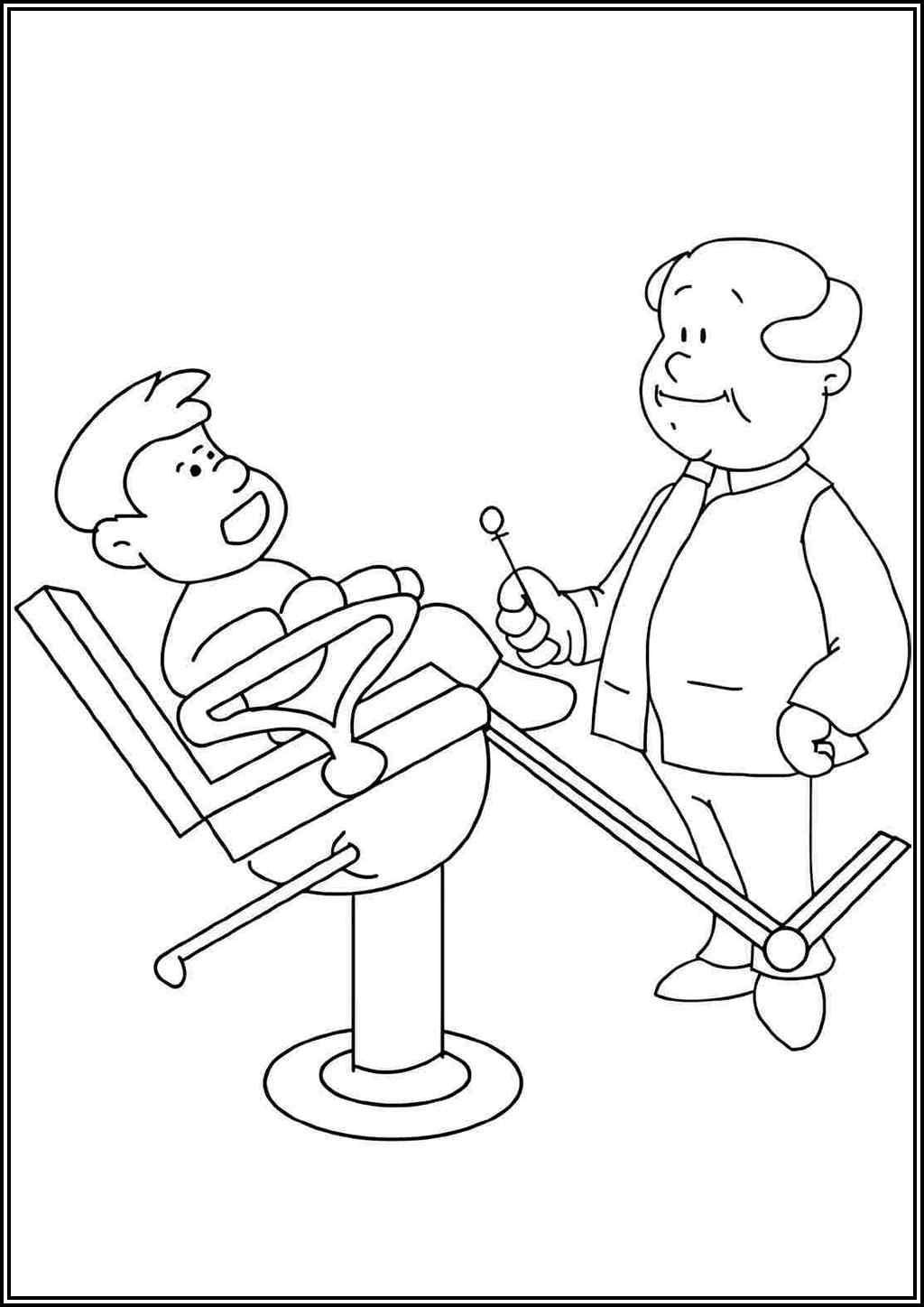 Dentist And A Boy Coloring