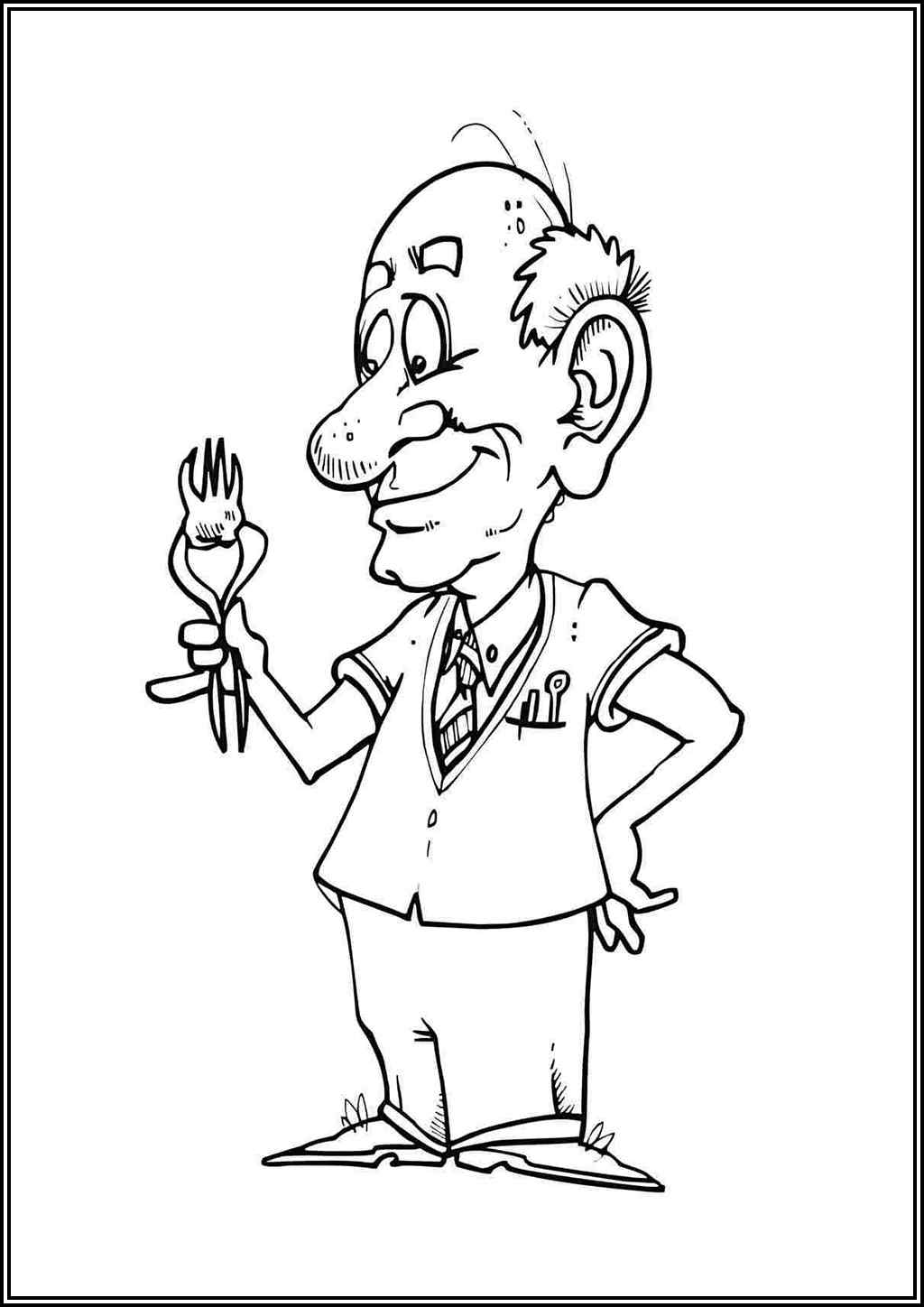 Dentist And A Tooth Coloring